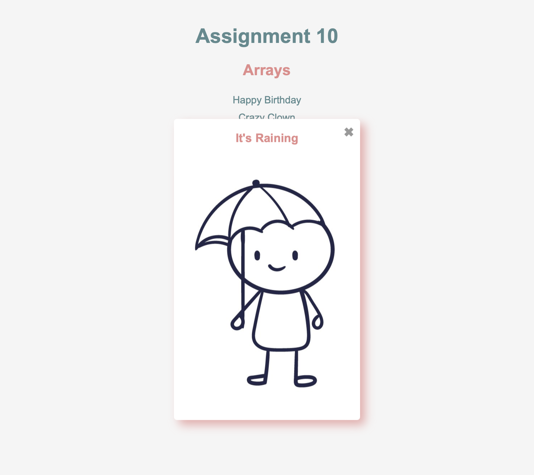 Screenshot of Assignment 10